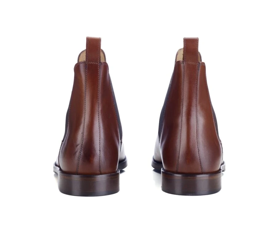 Chelsea Boots Cuir Homme Châtaigne Patiné - FLAGER PATIN 4 Chelsea Boots Cuir Homme Châtaigne Patiné - FLAGER PATIN – Image 4