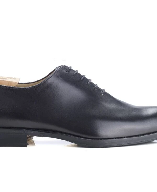 Richelieu Homme Noir Semelle Cuir Avec Patin - PETER PATIN