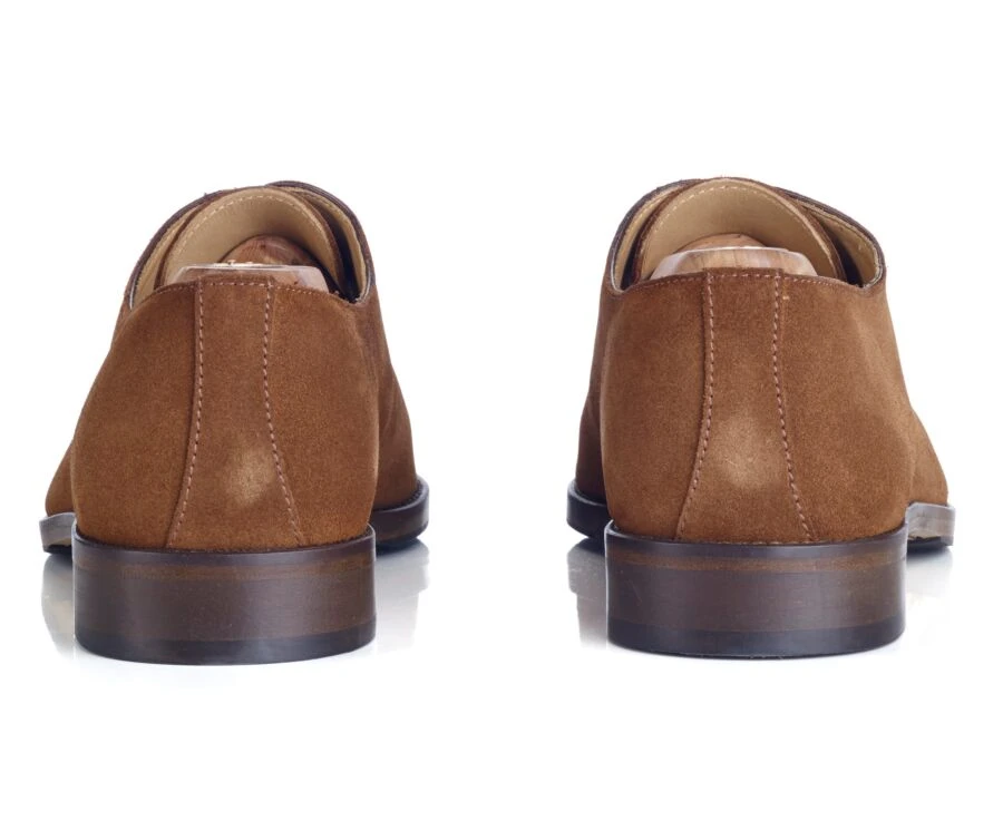 Richelieu Homme Velours Cognac Semelle Cuir Avec Patin - PETER PATIN 4 Richelieu Homme Velours Cognac Semelle Cuir Avec Patin - PETER PATIN – Image 4