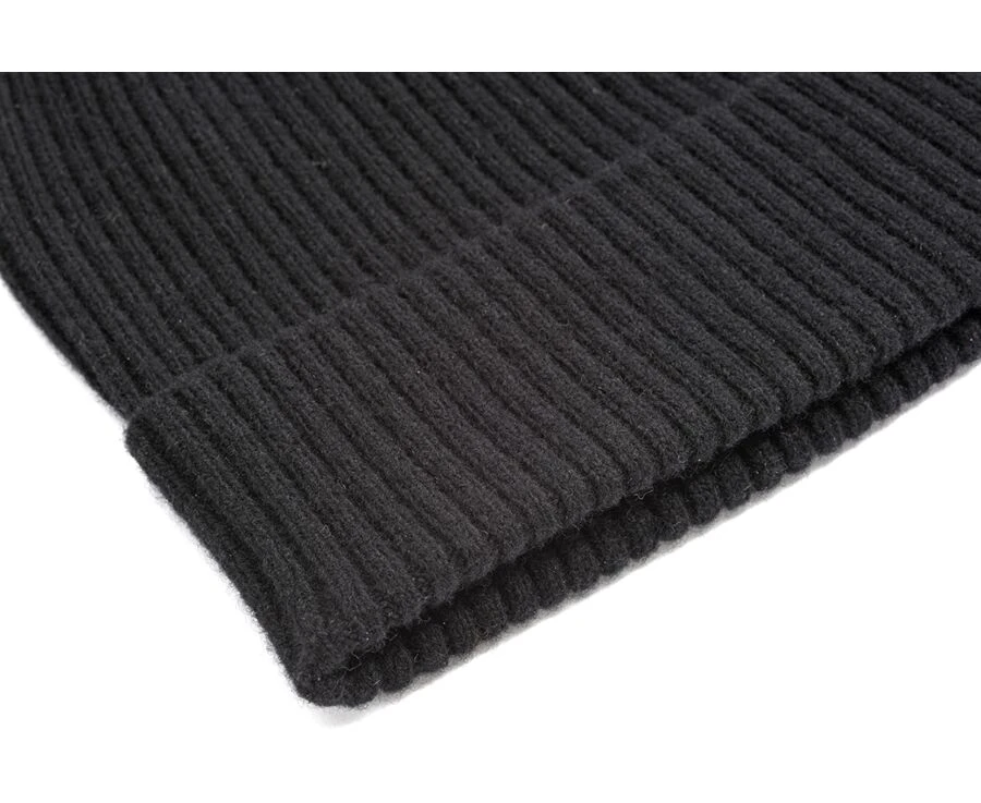 Bonnet Laine Homme Noir - BENNETH 2 Bonnet Laine Homme Noir - BENNETH – Image 2