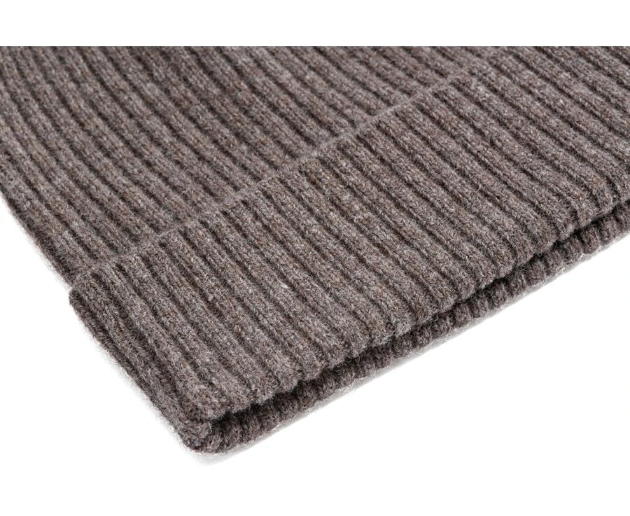 Bonnet Laine Homme Chocolat Chiné - BENNETH 4 Bonnet Laine Homme Chocolat Chiné - BENNETH – Image 4