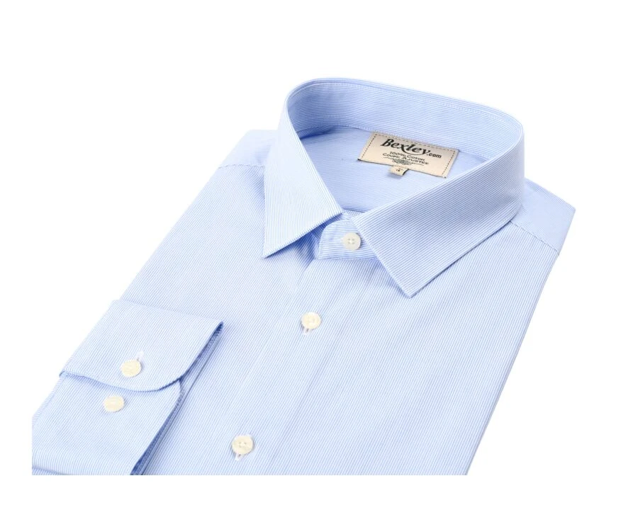 Chemise Blanche à Rayures Bleues - ANSELME 5 Chemise Blanche à Rayures Bleues - ANSELME – Image 5