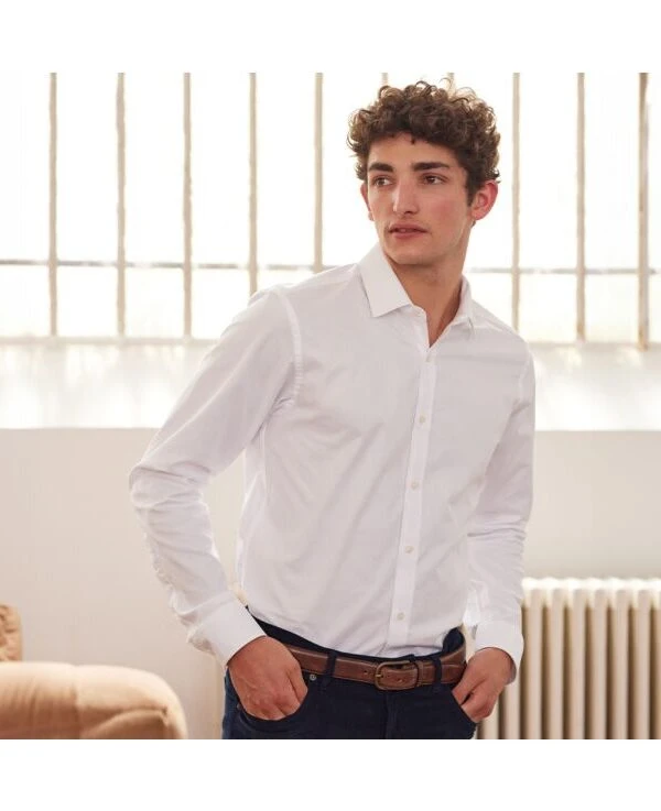 Chemise Oxford Coton Blanc - EVRARD