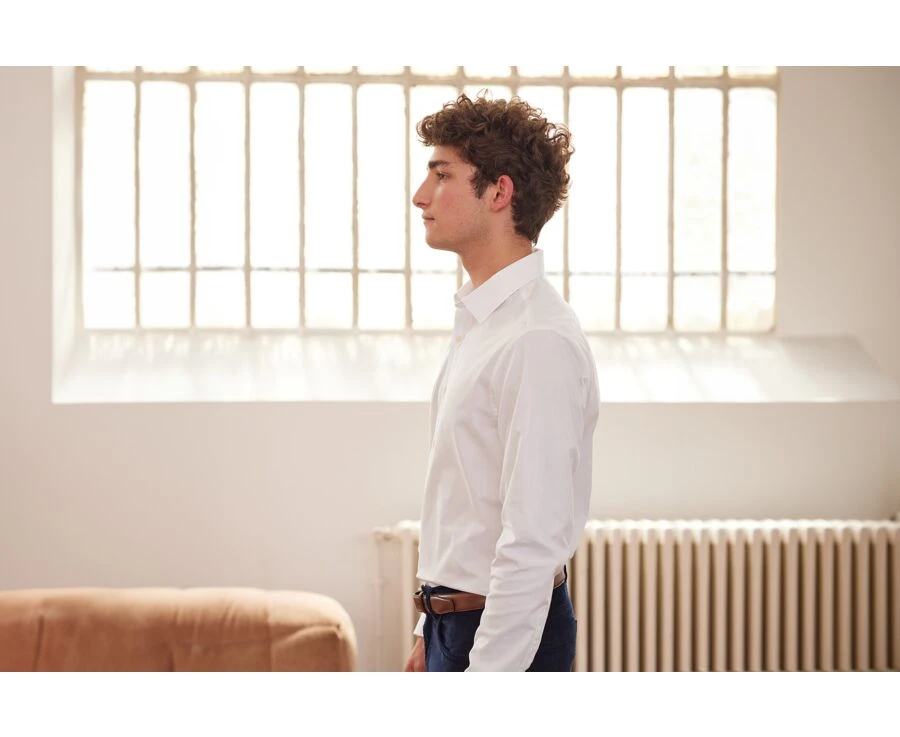 Chemise Oxford Coton Blanc - EVRARD 3 Chemise Oxford Coton Blanc - EVRARD – Image 3