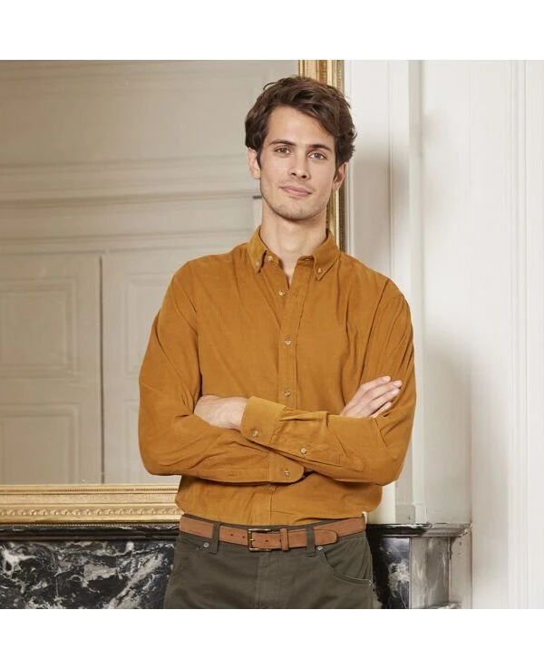 Chemise En Velours Caramel - WAYNE