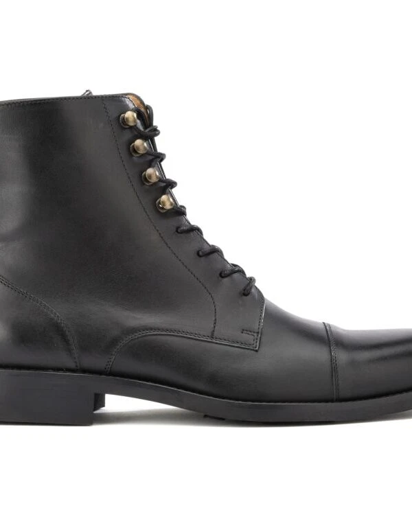 Derby Boots Homme à Lacets Noir Patiné - ENFIELD II GOMME CITY