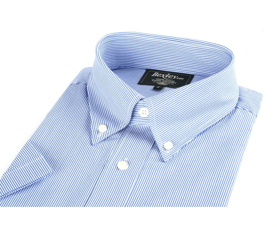 Chemise Rayée Bleu Et Blanc - Poche - TRENT MC 2 Chemise Rayée Bleu Et Blanc - Poche - TRENT MC – Image 2