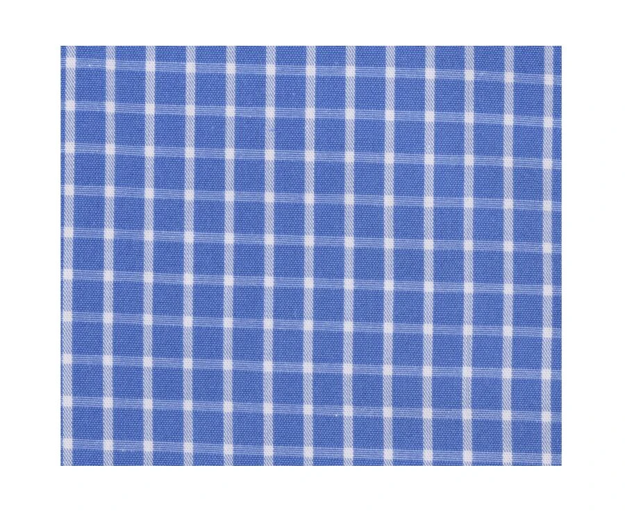 Chemise Bleue à Carreaux Blancs - Poche - TRAVIS MC 7 Chemise Bleue à Carreaux Blancs - Poche - TRAVIS MC – Image 7