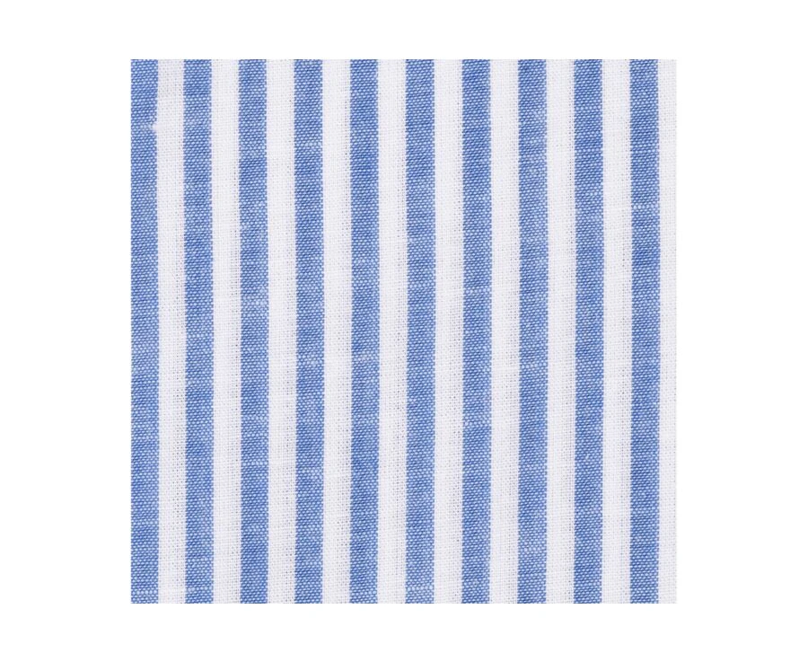 Chemise Coton Et Lin Rayures Bleues Et Blanches - EDIBERT 7 Chemise Coton Et Lin Rayures Bleues Et Blanches - EDIBERT – Image 7
