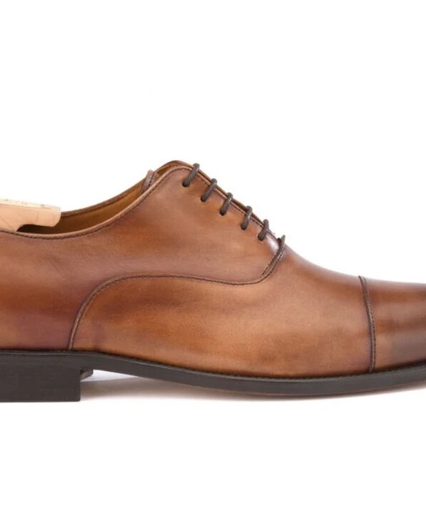 Richelieu Homme Cognac Patiné Semelle Cuir - WINFORD