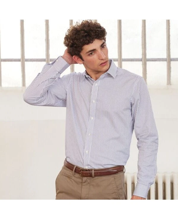 Chemise Homme à Rayures Bleues - GEOFFROY