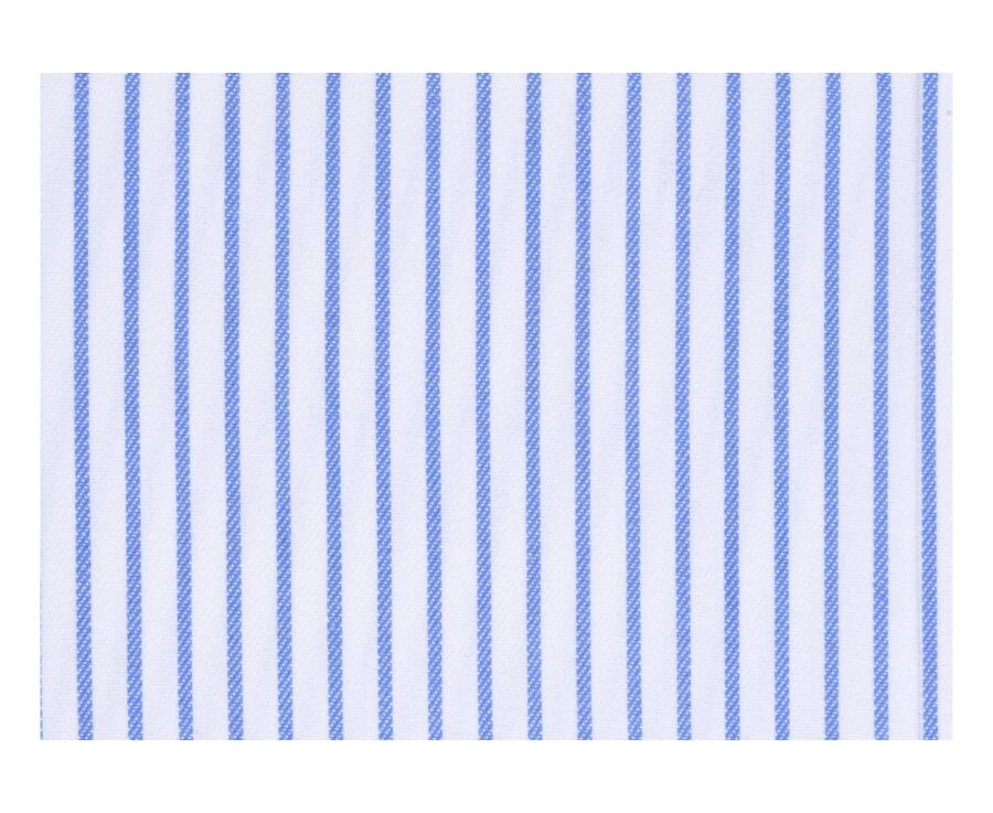 Chemise Blanche à Rayures Bleues - GEOFFROY 7 Chemise Blanche à Rayures Bleues - GEOFFROY – Image 7