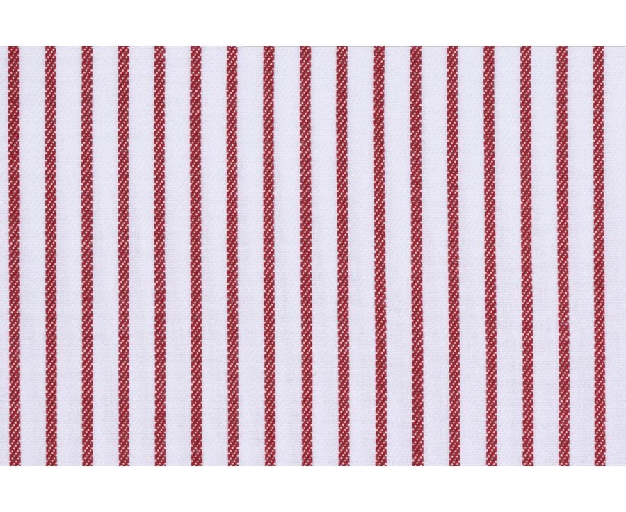Chemise Blanche à Rayures Rouges - GEOFFROY 7 Chemise Blanche à Rayures Rouges - GEOFFROY – Image 7