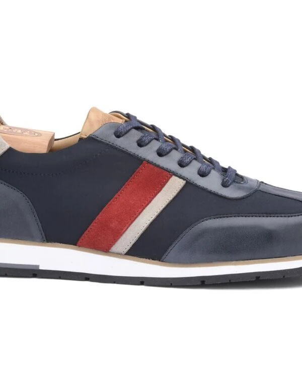 Sneakers Homme Navy Patiné Et Marine - MELINGA