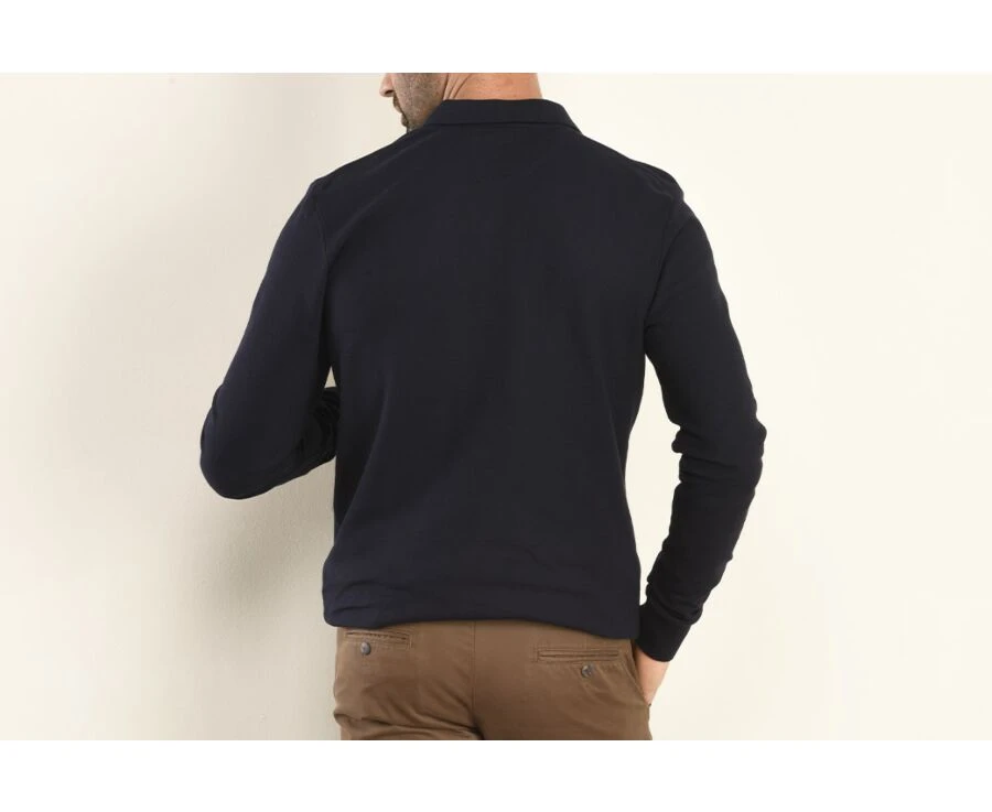 Polo Manches Longues Homme Marine - ANDY II ML 2 Polo Manches Longues Homme Marine - ANDY II ML – Image 2