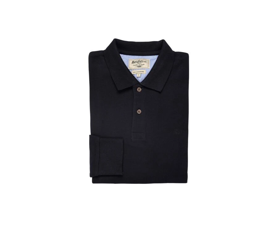 Polo Manches Longues Homme Marine - ANDY II ML 6 Polo Manches Longues Homme Marine - ANDY II ML – Image 6