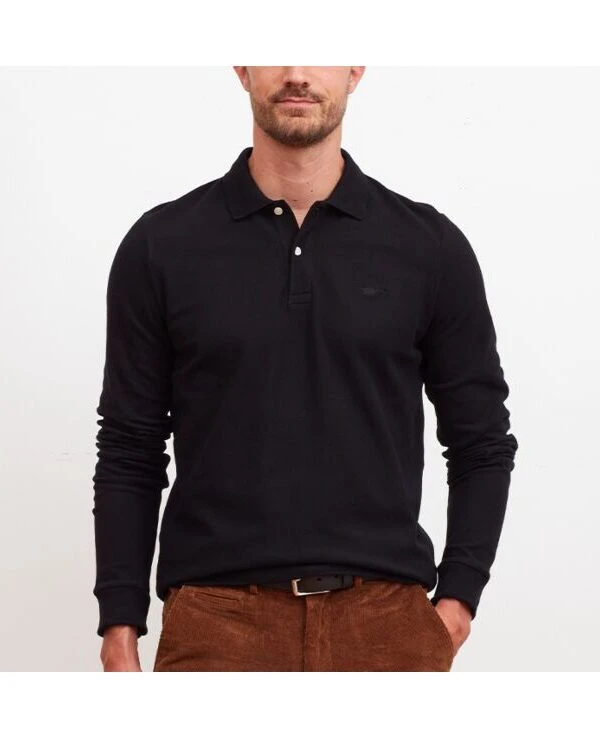 Polo Manches Longues Homme Noir - ANDY II ML