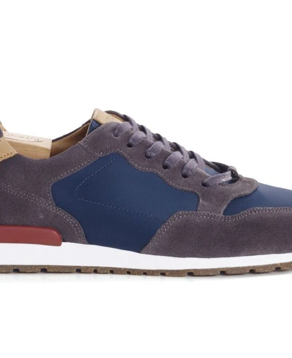 Sneakers Homme Velours Gris Et Marine - CANBERRA II
