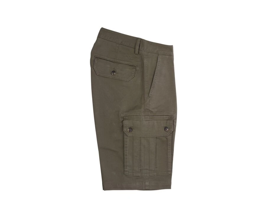 Bermuda Cargo Homme Olive Foncé - CORBEN II 4 Bermuda Cargo Homme Olive Foncé - CORBEN II – Image 4
