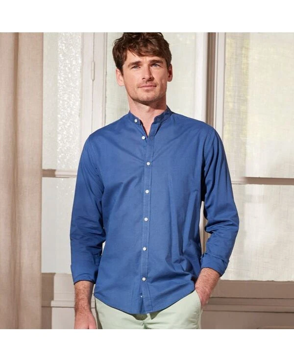 Chemise Coton Lin Indigo Unie - ELIBERT