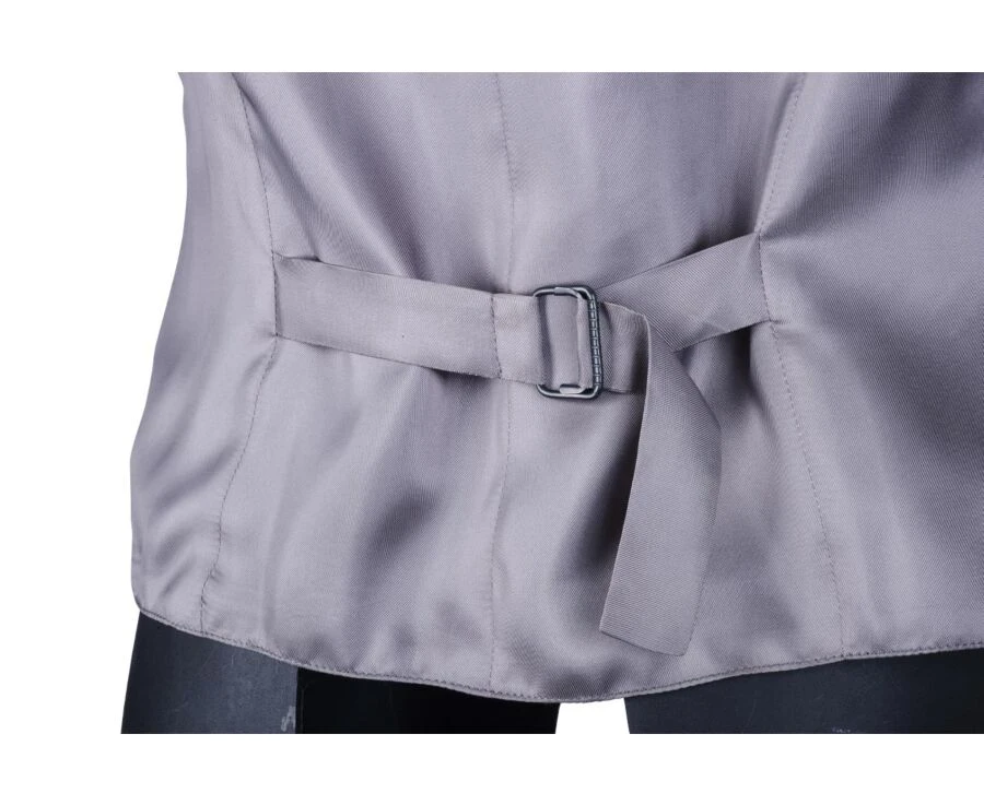 Gilet De Costume Homme Taupe Chiné - LAZARE 5 Gilet De Costume Homme Taupe Chiné - LAZARE – Image 5