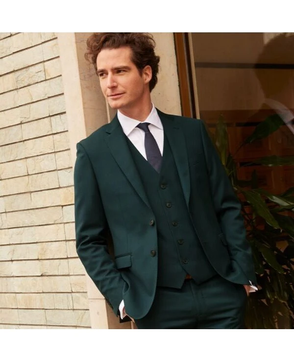 Gilet De Costume Homme Vert Bouteille - LAZARE