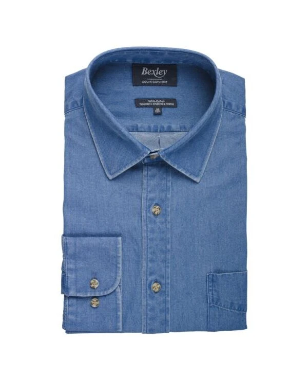 Chemise Jean Denim - Poche Poitrine - JACQUIN