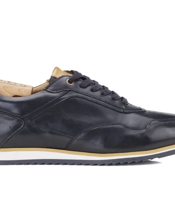Sneakers Homme Noir Patiné - WAYGARA