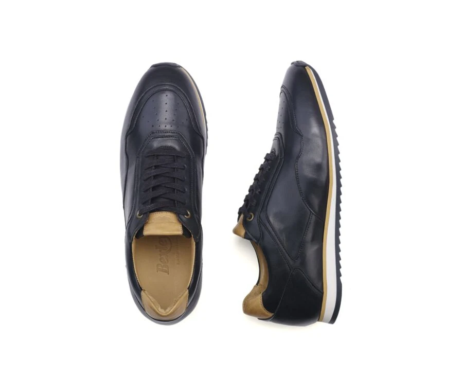 Sneakers Homme Noir Patiné - WAYGARA 3 Sneakers Homme Noir Patiné - WAYGARA – Image 3