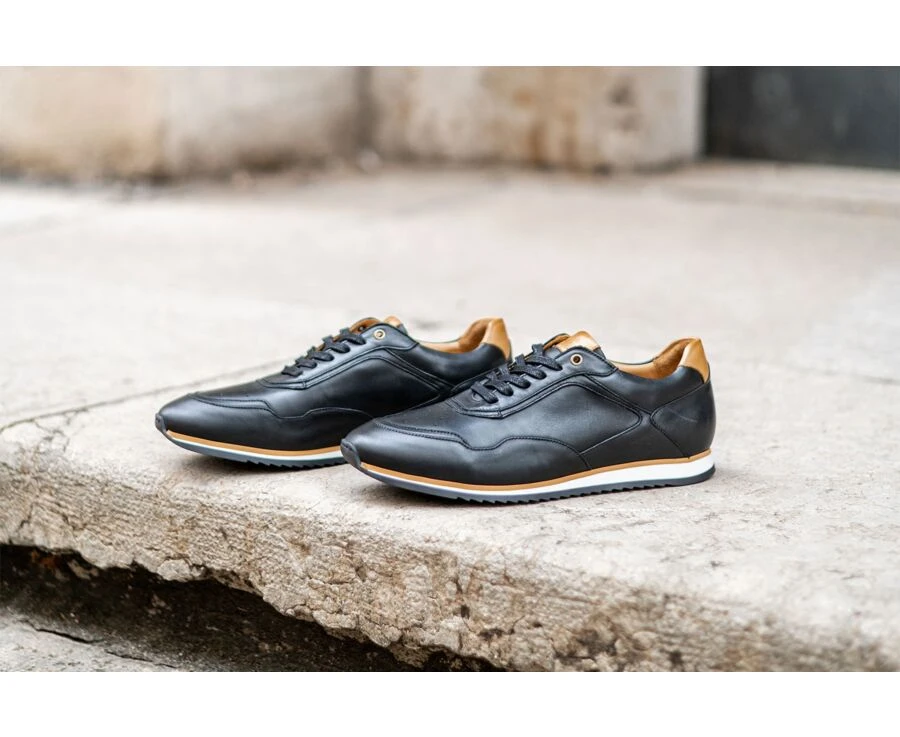 Sneakers Homme Noir Patiné - WAYGARA 6 Sneakers Homme Noir Patiné - WAYGARA – Image 6