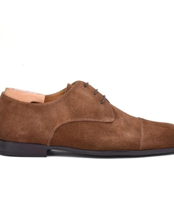 Derbies Homme Velours Havane Semelle Gomme - DERNOX GOMME URBAN