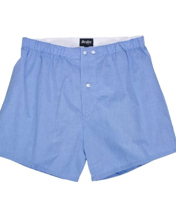 Boîte De 2 Caleçons Homme Uni Bleu/ Rayé Bleu Océan Et Blanc - ELON