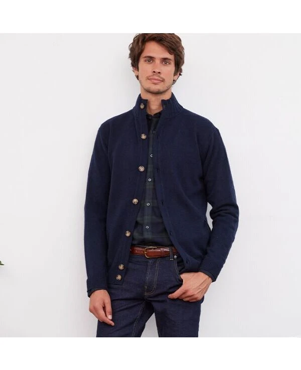 Gilet Boutonné Homme Bleu Marine - KANNY