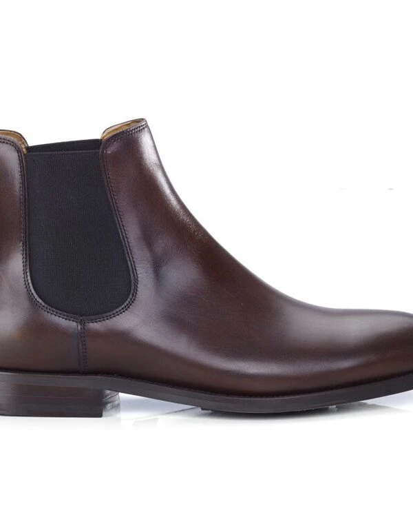 Chelsea Boots Cuir Homme Chocolat Patiné - ALDERTON GOMME