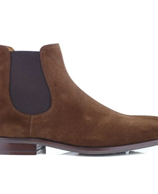Chelsea Boots Homme Velours Havane - ALDERTON GOMME