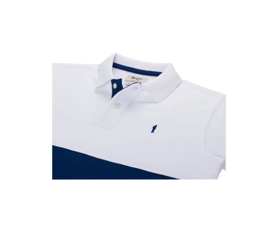 Polo Homme Blanc Et Marine - AURICK 6 Polo Homme Blanc Et Marine - AURICK – Image 6