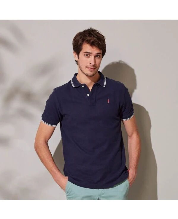Polo Homme Navy Et Blanc - ADNEY
