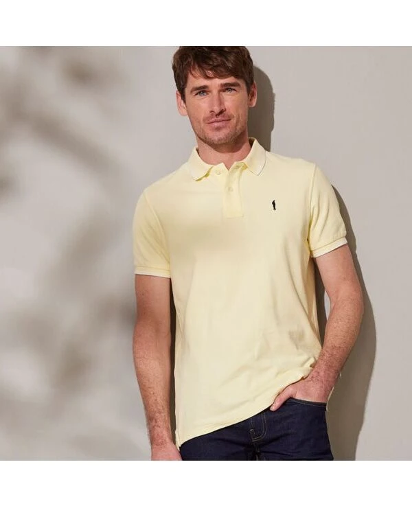 Polo Homme Jaune Et Blanc - ADNEY