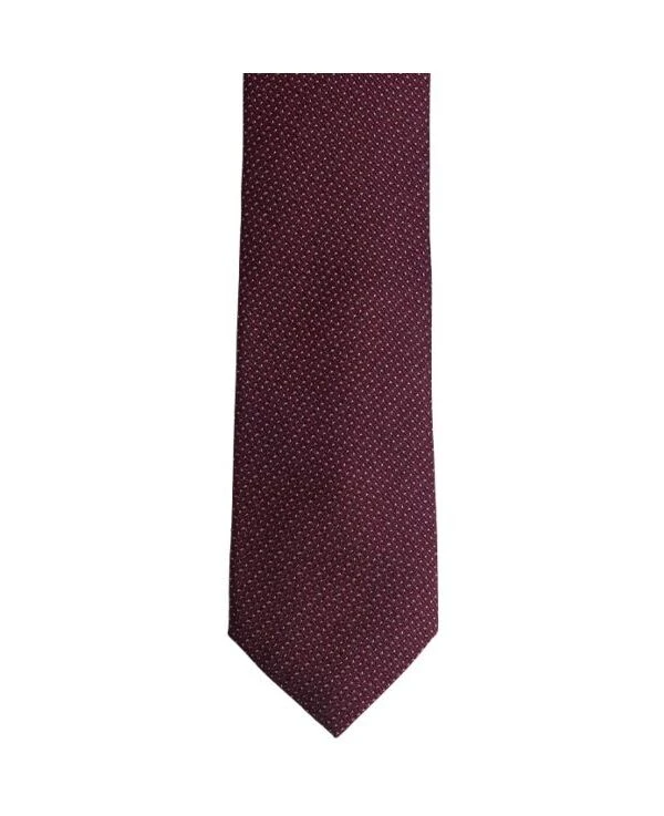 Cravate Homme Soie Bordeaux Et Blanc