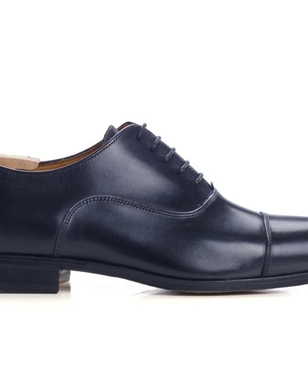 Richelieu Noir Homme Semelle Cuir - RICKFORD