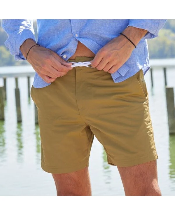 Short De Bain Homme Kaki - BRENTAN