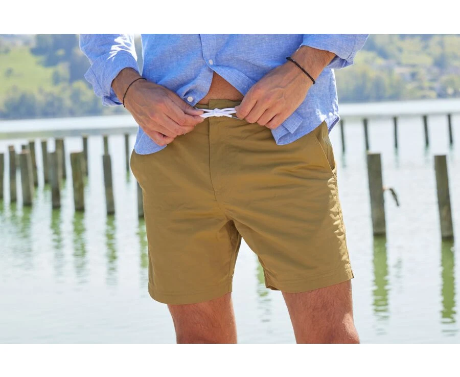 Short De Bain Homme Kaki - BRENTAN 1 Short De Bain Homme Kaki - BRENTAN