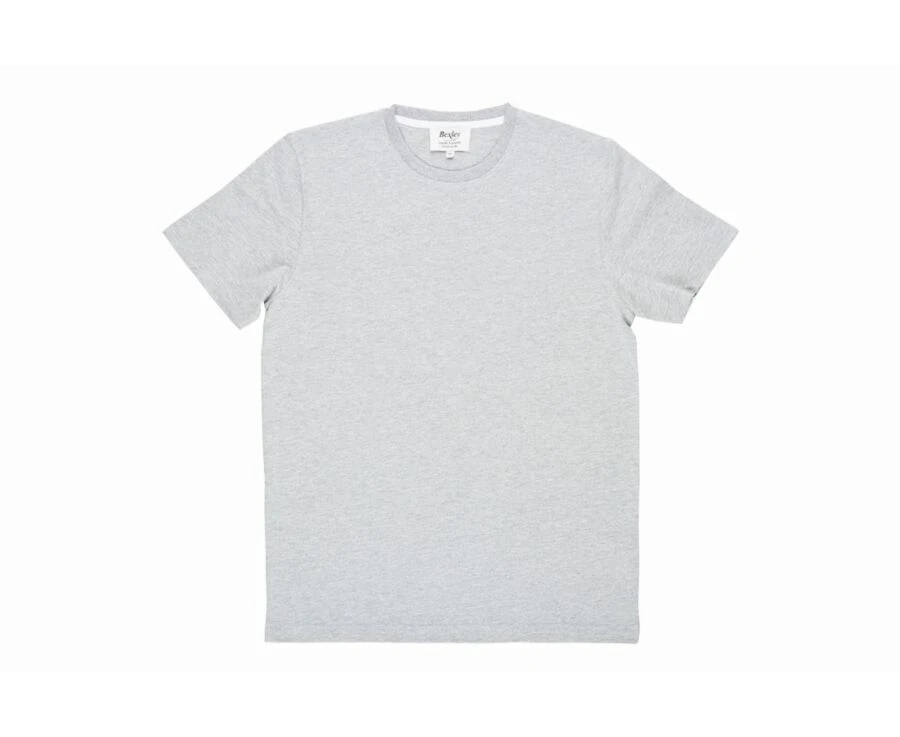 Tee-shirt Coton Bio Uni Gris Chiné Clair - EDGAR III 4 Tee-shirt Coton Bio Uni Gris Chiné Clair - EDGAR III – Image 4