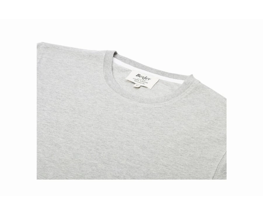 Tee-shirt Coton Bio Uni Gris Chiné Clair - EDGAR III 6 Tee-shirt Coton Bio Uni Gris Chiné Clair - EDGAR III – Image 6