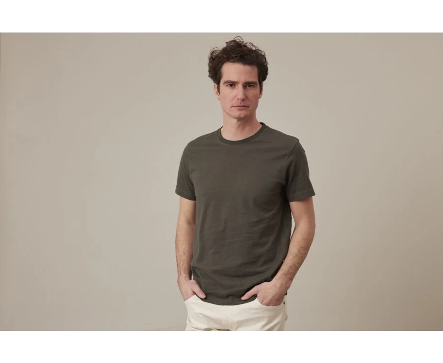 Tee-shirt Coton Bio Uni Vert Foncé - EDGAR III 1 Tee-shirt Coton Bio Uni Vert Foncé - EDGAR III