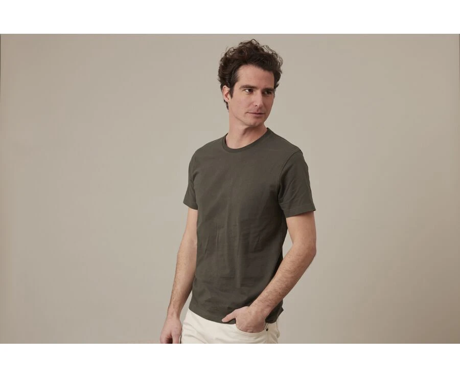 Tee-shirt Coton Bio Uni Vert Foncé - EDGAR III 3 Tee-shirt Coton Bio Uni Vert Foncé - EDGAR III – Image 3
