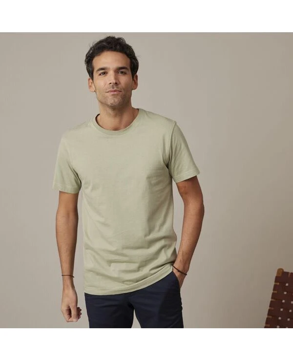 Tee-shirt Coton Bio Uni Vert Tilleul - EDGAR III