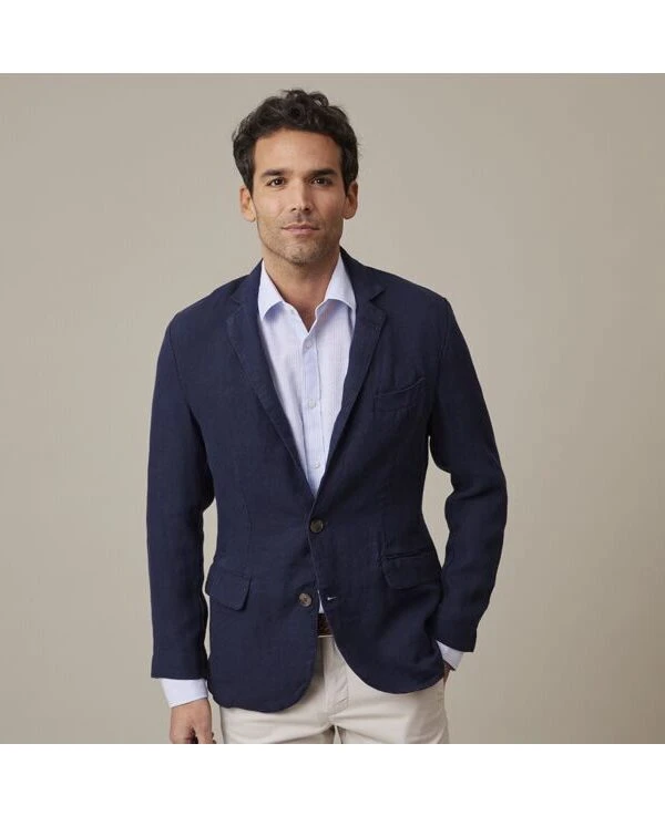 Blazer Lin Homme Navy - LUBIN