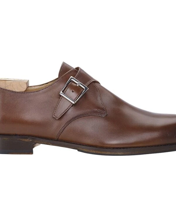 Chaussures Cuir Homme Avec Boucle Châtaigne Patiné - BLOOMINGDALE SILVER PATIN