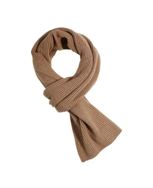 Écharpe Laine Homme Noisette Chiné